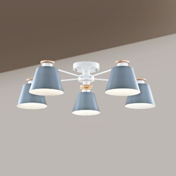 E27 北歐風半吸頂五燈 B188-53-12-1675