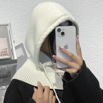 【巴黎精品】現貨+預購 針織帽羊毛帽-抽繩脖圍包頭保暖男女帽子5色a1dn9