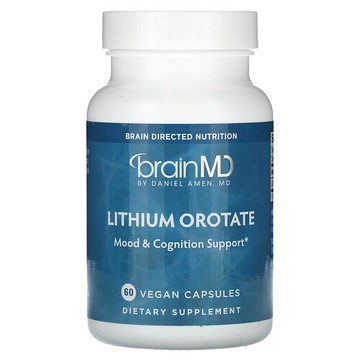 BrainMD, 乳清酸鋰，5 毫克，60 粒全素膠囊