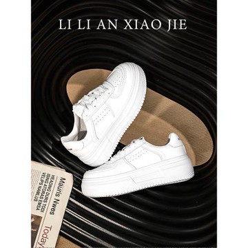 厚底小白鞋女2024新款夏季百搭真皮超A松糕休閑運動透氣ins潮單鞋