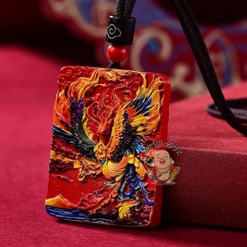 免運🔥硃砂鳳凰吊墜 吊飾鑰匙圈 裸墜吊飾 鳳凰項鍊 招財吊飾 生意平安 偏財辟邪 擋災吊飾 祈福開光 硃砂飾品