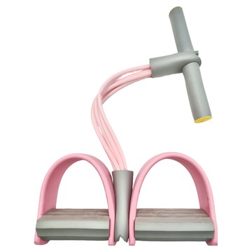 OMG 升級6管加粗 腳蹬拉力器 仰臥起坐健腹訓練輔助器  粉紅色  1個  25 x 45cm