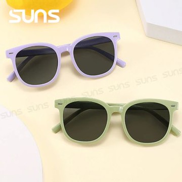 【SUNS】兒童彈力偏光太陽眼鏡 時尚韓版鉚釘墨鏡 輕量矽膠彈性墨鏡 抗UV400 S101