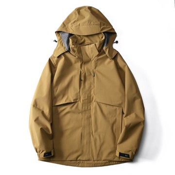 戶外高端山系防風防水透氣沖鋒衣外套春秋登山服連帽工裝夾克男士