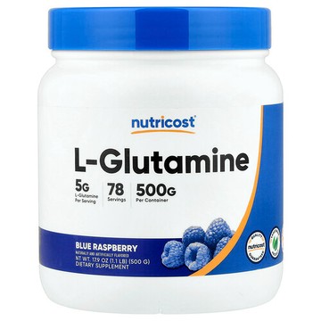 Nutricost, L-谷氨酰胺，藍樹莓味，17.9 盎司（500 克）