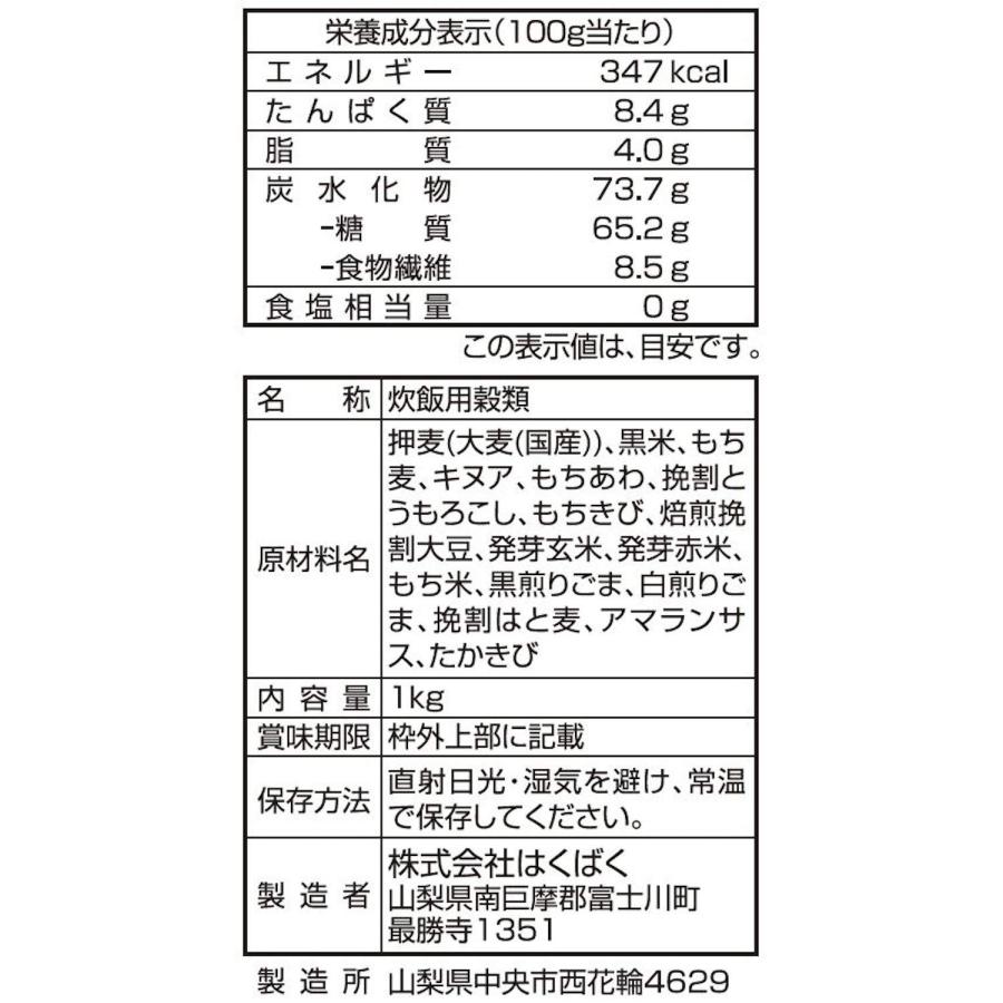 はくばく 業務用十五穀ごはん もち麦ブレンド 1000g