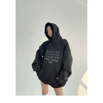 【RICECAKE & OISIS】美式慵懶 字母刺繡 帽t 高級感 百搭 oversize 連帽衛衣 女