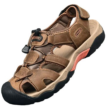 大友SAZ046C口九色女碼男碼涼鞋真皮開車外穿男士戶外運動休閒包頭沙灘鞋杰恆