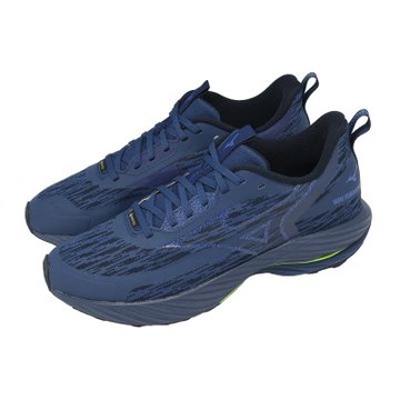 Mizuno 美津濃 慢跑鞋 Wave Rider GTX 3 男鞋 深藍 防水 緩衝 運動鞋 J1GC2579-51