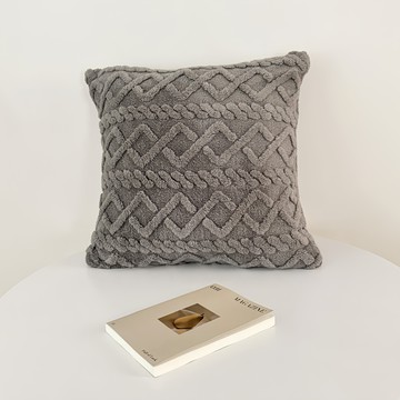 hoom 禾馨生活 091.絨毛抱枕套  45 x 45cm  芝麻拿鐵