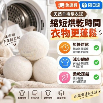 羊毛烘衣球 烘衣球 烘乾球 乾衣球 毛氈球 烘衣機配件 防靜電 防纏繞 羊毛乾衣球 家用用品