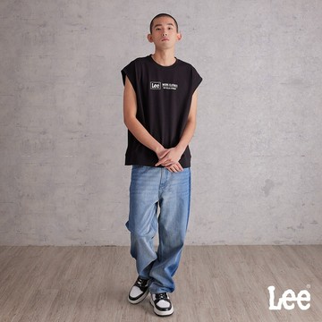 Lee 601 舒適中腰牛仔寬褲 男 中藍洗水 LB517006683