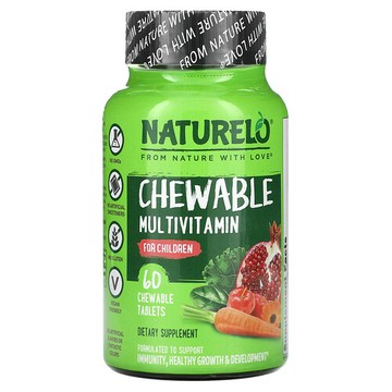 NATURELO, 兒童多維生素咀嚼片，60 片