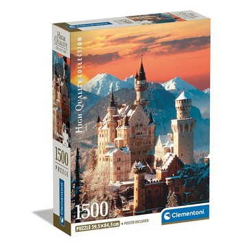 德國新天鵝堡雪景 1500片拼圖 Clementoni