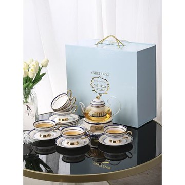 英式下午茶花茶具套裝陶瓷家用蠟燭可加熱歐式花茶壺套裝輕奢高檔