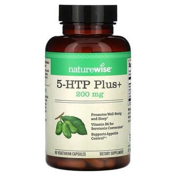 NatureWise, 5-HTP Plus+，200 毫克，60 粒素食膠囊