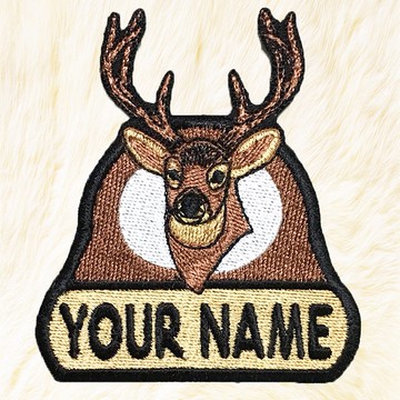 名稱標籤 iron on Deer - Name iron iron on (made to order)
