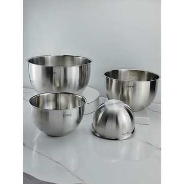 牛貨LUNAKI18/10不銹鋼盆打蛋和面攪拌沙拉烘焙碗盆子加厚16-28