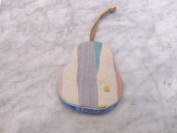 幾何線條(粉)  梨型鑰匙包【K210206】