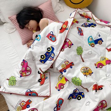 汽車全棉兒童夏涼被幼兒園午睡春秋被子卡通純棉寶寶空調薄被男孩