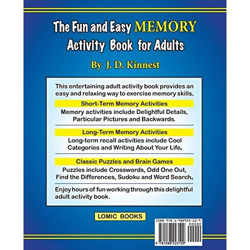 The Fun and Easy Memory Activity Book for Adults: Includes Relaxing Memory Activities, Easy Puzzles, Brain Games and More