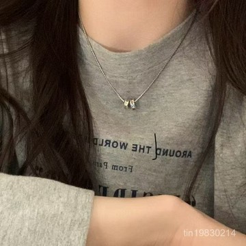🔥限時下殺🔥【店鋪熱銷】S925純銀古著vintage中古路路通項鏈女ins輕奢小衆高級鎖骨鏈禮物