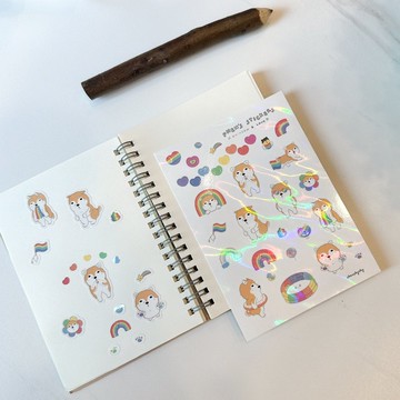 彩虹的愛防水圖鑑貼紙