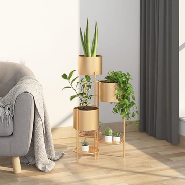 花架 北歐多層綠蘿花架室內客廳多肉綠植架子落地鐵藝輕奢花盆架置物架【林之舍】