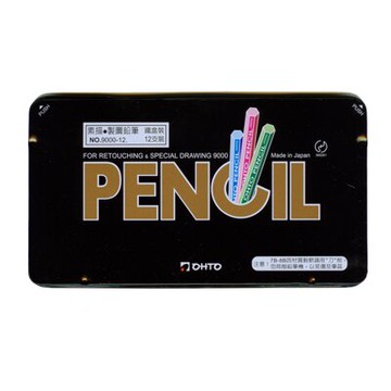 【文具通】OTTO 奧多 9000 素描 鐵盒製圖鉛筆 日本進口 12支入 A1110053【APP滿額下單10%點數(單一帳號最高5000點)】1/31止