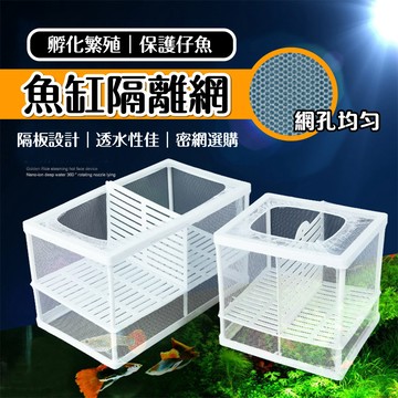 【粗/密網】魚缸隔離網 隔離盒網盒 隔離盒 水族箱隔離盒 魚隻隔離 魚缸隔離網孵化繁殖盒 繁殖 繁殖盒 孵化盒 魚病隔離