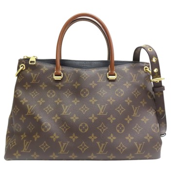 LOUIS VUITTON LV 路易威登 棕色 原花 PVC塗層帆布 Pallas MM 兩用包 M41064 【二手名牌BRAND OFF】