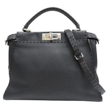 FENDI 芬迪 黑色 牛 兩用包 【二手名牌BRAND OFF】