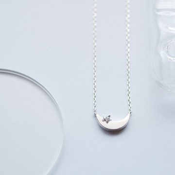 彎月與星辰 宇宙項鍊 925銀