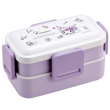 小禮堂 SKATER 酷洛米 四扣雙層便當盒 600ml Ag+ PFLW4AG (趴姿款)