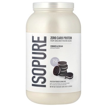 Isopure, 零碳水化合物，曲奇奶油，3 磅（1.36 千克）