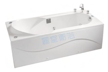 【麗室衛浴】BATHTUB WORLD 長型壓克力浴缸 LS-7160D 帶牆 160*73*55cm