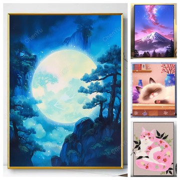 💛盒裝💛台灣現貨💛 DIY鑽石貼畫 新款5D鑽石畫 大幅 手作 新年鑽貼 滿鑽 立體貼鑽畫 黏鑽畫 手工點鑽畫 聖誕