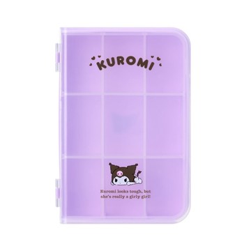 asdfkitty*庫洛米 書本造型 分格收納盒-S-置物盒 飾品收納整理盒 小物分類盒-日本正版