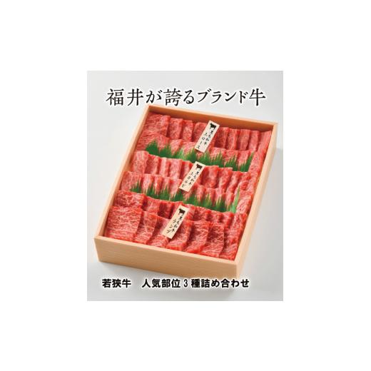 ふるさと納税 福井県 福井市 1508  特選若狭牛焼肉用3種詰め合わせ　600g