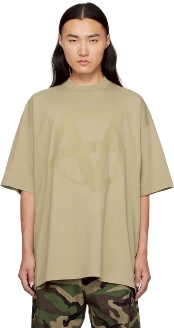 VETEMENTS 灰褐色 Double Anarchy T 恤