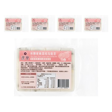 蔗會 冰糖蜜桃荔枝烏龍茶  5個  1個裝  300g