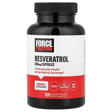Force Factor, 白藜蘆醇，200 毫克，120 粒素食膠囊