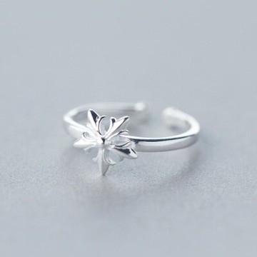 925純銀戒指開口戒-精緻優雅花朵設計七夕情人節禮物女飾品73dt530【獨家進口】【米蘭精品】