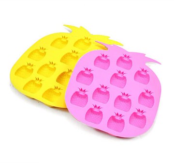 美味菠蘿冰格軟冰格冰模12格冰盒冰模創意冰塊模具制冰盒卡通冰格