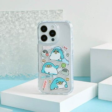 【TOYSELECT】PP mini日常貼紙亂花抗黃防摔MagSafe iPhone手機殼