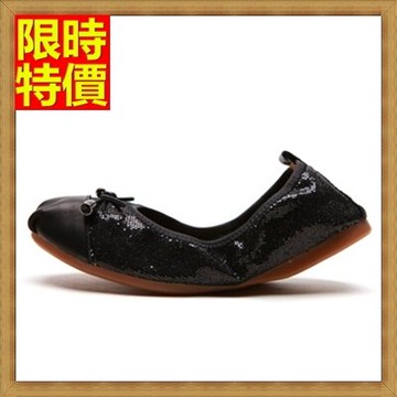 女圓頭休閒鞋真皮懶人鞋-柔軟舒適舞蹈亮片精美摺疊平底鞋3色66w30【獨家進口】【米蘭精品】