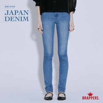 BRAPPERS 女款 美腳ROYAL系列-中腰彈性窄管褲-淺藍