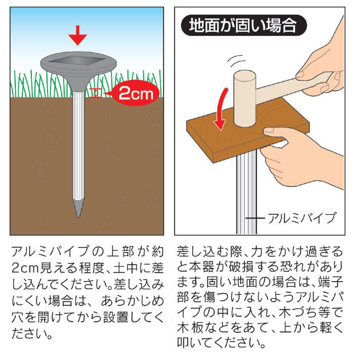 ソーラー式モグラ撃退器DX