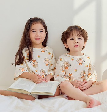 【新品】狗狗甜點物語-【寬鬆】植纖衣七分童裝-K63407