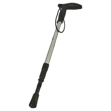 開拓者 狼牙5系 三節內鎖彎柄登山杖 6061鋁合金材質 淨重210g  100cm 收納49cm  銀色  1支